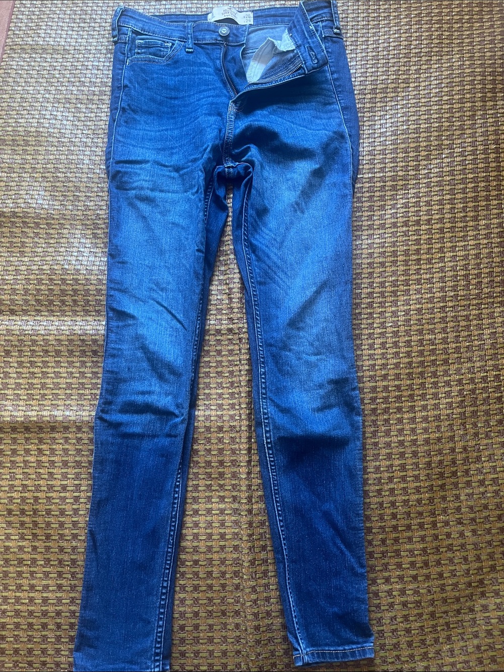 Hollister Women's Skinny Jeans in Blue Wash